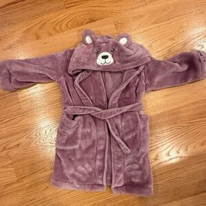 L.L. Bean Kids Bear Hooded Robe - Purple